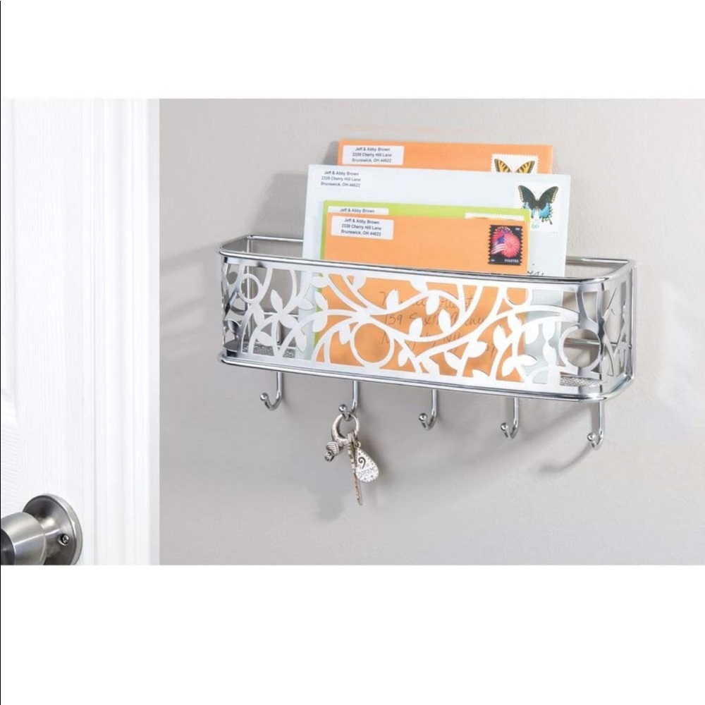 MDesign Wall Mounted Entryway Storage Organizer